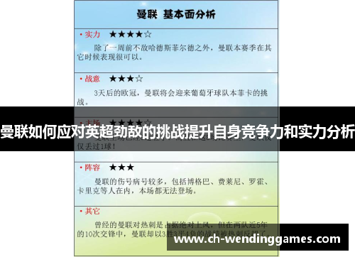 曼联如何应对英超劲敌的挑战提升自身竞争力和实力分析 曼联如何应对英超劲敌的挑战提升自身竞争力和实力分析